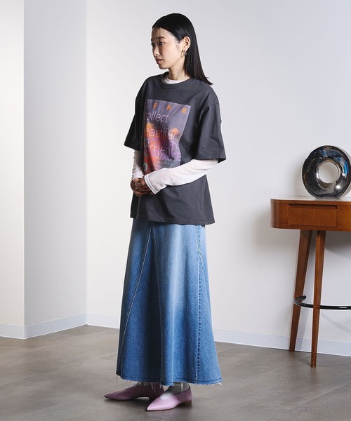 ROSE BUD(ローズバッド)の「(GENE HEAVENS)NEON PHOTO TEE(Tシャツ/カットソー・レディース・チャコールグレー/オフホワイト・ONE SIZE)」の15枚目の写真