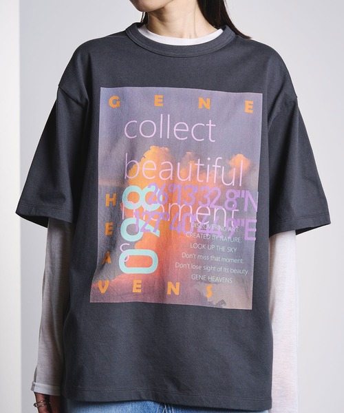 ROSE BUD(ローズバッド)の「(GENE HEAVENS)NEON PHOTO TEE(Tシャツ/カットソー・レディース・チャコールグレー/オフホワイト・ONE SIZE)」の17枚目の写真