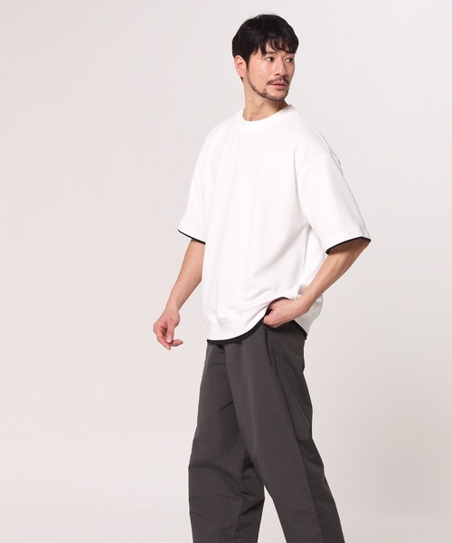 coca（coca）（コカ）の「エンボスレイヤード風トップス（Tシャツ/カットソー・メンズ・ダークグリーン/ホワイト/ライトグレー/ブラック・L/XL/M）」の16枚目の写真
