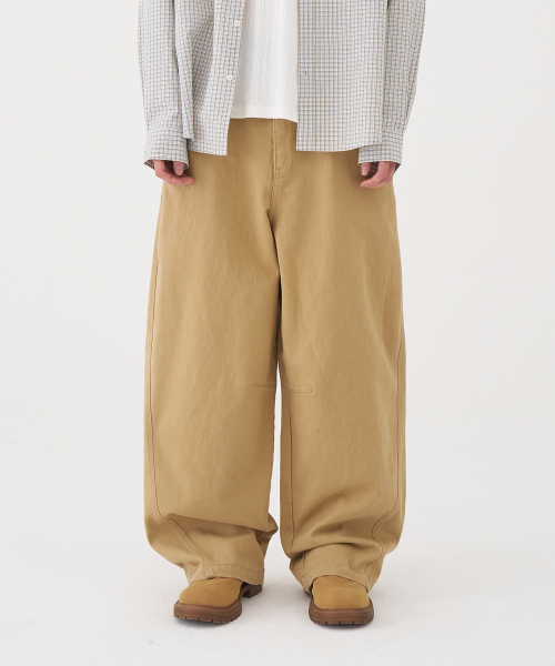 BASEMOMENT(ベースモーメント)の「シンチバックカーブドウォッシングツイルパンツベージュ(その他パンツ・メンズ・その他・M/L/XL)」の12枚目の写真