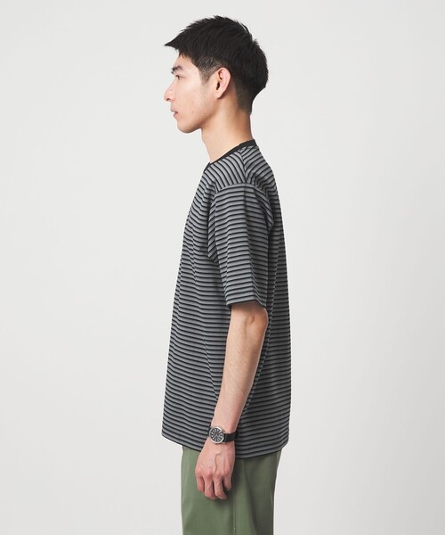 green label relaxing(グリーンレーベルリラクシング)の「ポンチ ボーダー クルーネック 半袖 Tシャツ カットソー(Tシャツ/カットソー・メンズ・ライトグレー/ブラック・S/XL/L/M)」の10枚目の写真