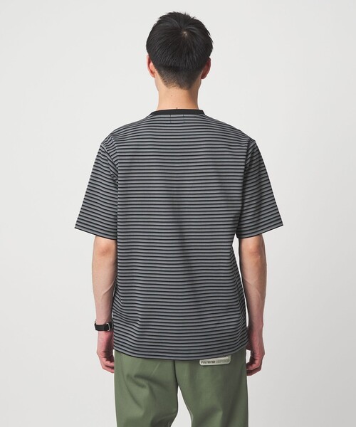 green label relaxing(グリーンレーベルリラクシング)の「ポンチ ボーダー クルーネック 半袖 Tシャツ カットソー(Tシャツ/カットソー・メンズ・ライトグレー/ブラック・S/XL/L/M)」の11枚目の写真