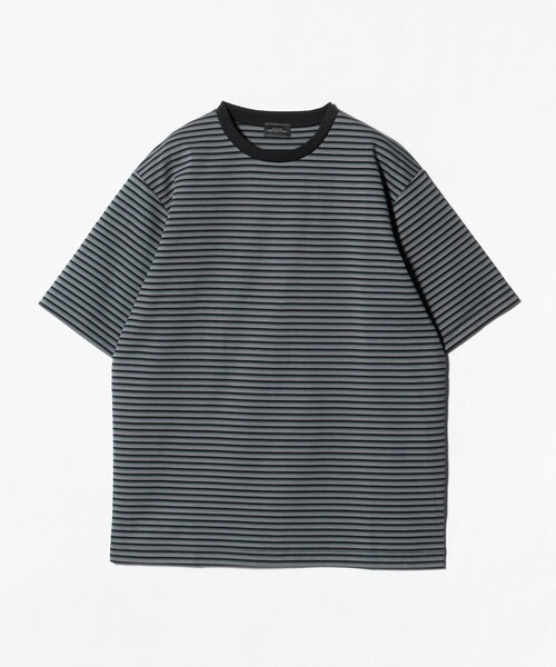 green label relaxing(グリーンレーベルリラクシング)の「ポンチ ボーダー クルーネック 半袖 Tシャツ カットソー(Tシャツ/カットソー・メンズ・ライトグレー/ブラック・S/XL/L/M)」の12枚目の写真