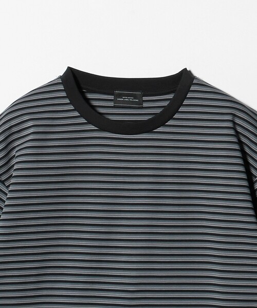 green label relaxing(グリーンレーベルリラクシング)の「ポンチ ボーダー クルーネック 半袖 Tシャツ カットソー(Tシャツ/カットソー・メンズ・ライトグレー/ブラック・S/XL/L/M)」の14枚目の写真