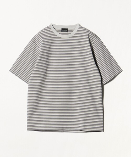 green label relaxing(グリーンレーベルリラクシング)の「ポンチ ボーダー クルーネック 半袖 Tシャツ カットソー(Tシャツ/カットソー・メンズ・ライトグレー/ブラック・S/XL/L/M)」の17枚目の写真