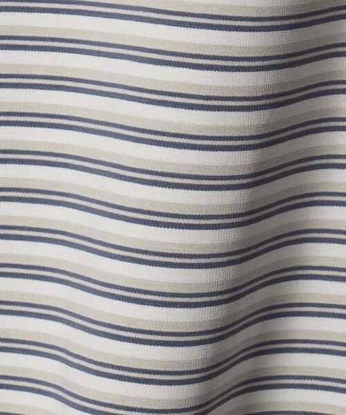 green label relaxing(グリーンレーベルリラクシング)の「ポンチ ボーダー クルーネック 半袖 Tシャツ カットソー(Tシャツ/カットソー・メンズ・ライトグレー/ブラック・S/XL/L/M)」の19枚目の写真