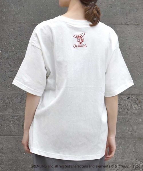 Bleu Bleuet(ブルーブルーエ)の「グレムリンフォト刺繍プリントTシャツ(Tシャツ/カットソー・レディース・ブルーグレー/ブラック/ホワイト・L/M)」の16枚目の写真