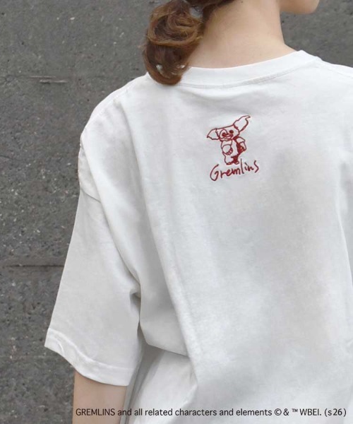 Bleu Bleuet(ブルーブルーエ)の「グレムリンフォト刺繍プリントTシャツ(Tシャツ/カットソー・レディース・ブルーグレー/ブラック/ホワイト・L/M)」の19枚目の写真