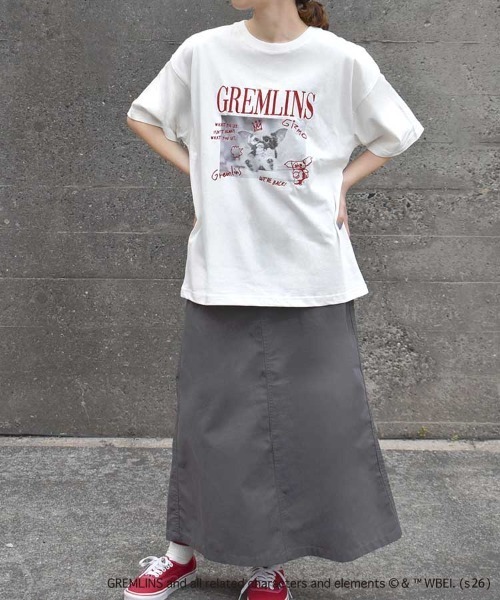Bleu Bleuet(ブルーブルーエ)の「グレムリンフォト刺繍プリントTシャツ(Tシャツ/カットソー・レディース・ブルーグレー/ブラック/ホワイト・L/M)」の21枚目の写真