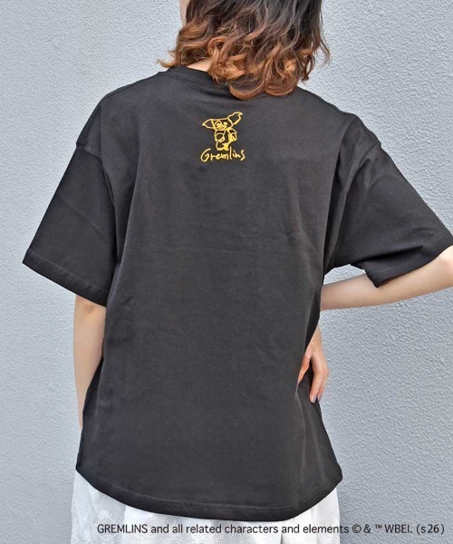 Bleu Bleuet(ブルーブルーエ)の「グレムリンフォト刺繍プリントTシャツ(Tシャツ/カットソー・レディース・ブルーグレー/ブラック/ホワイト・L/M)」の7枚目の写真