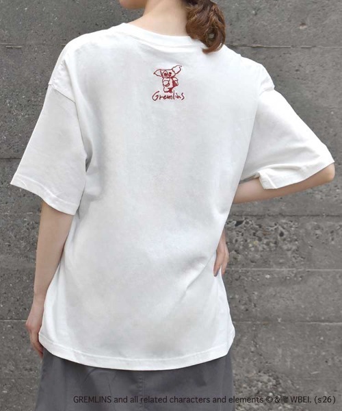 Bleu Bleuet(ブルーブルーエ)の「グレムリンフォト刺繍プリントTシャツ(Tシャツ/カットソー・レディース・ブルーグレー/ブラック/ホワイト・L/M)」の20枚目の写真