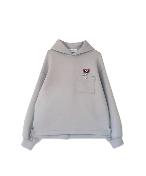CULLNI（クルニ）の「AOYAMA TETSUJI Collaboration Embroidered Hoodie（パーカー・メンズ・グレイッシュベージュ/ブラック・1/2/0）」の2枚目の写真