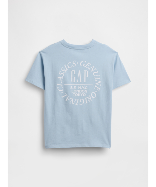GAP（ギャップ）の「リラックスフィット グラフィック ロゴTシャツ (キッズ)（Tシャツ/カットソー・キッズ・オフホワイト/ライトブルー/ブラック・160cm/150cm/140cm/130cm/120cm/110cm）」の3枚目の写真