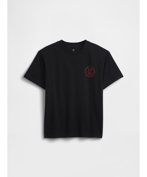 GAP（ギャップ）の「リラックスフィット グラフィック ロゴTシャツ (キッズ)（Tシャツ/カットソー・キッズ・オフホワイト/ライトブルー/ブラック・160cm/150cm/140cm/130cm/120cm/110cm）」の4枚目の写真