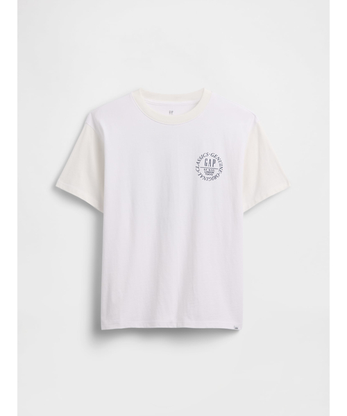 GAP（ギャップ）の「リラックスフィット グラフィック ロゴTシャツ (キッズ)（Tシャツ/カットソー・キッズ・オフホワイト/ライトブルー/ブラック・160cm/150cm/140cm/130cm/120cm/110cm）」の5枚目の写真