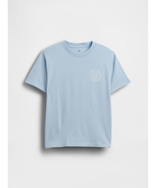 GAP（ギャップ）の「リラックスフィット グラフィック ロゴTシャツ (キッズ)（Tシャツ/カットソー・キッズ・オフホワイト/ライトブルー/ブラック・160cm/150cm/140cm/130cm/120cm/110cm）」の6枚目の写真