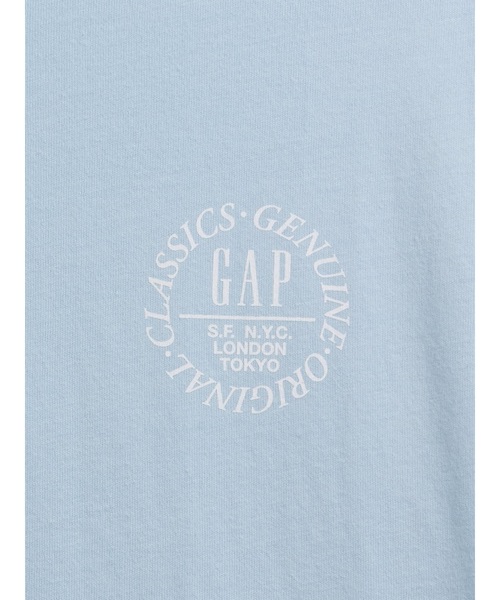 GAP（ギャップ）の「リラックスフィット グラフィック ロゴTシャツ (キッズ)（Tシャツ/カットソー・キッズ・オフホワイト/ライトブルー/ブラック・160cm/150cm/140cm/130cm/120cm/110cm）」の9枚目の写真