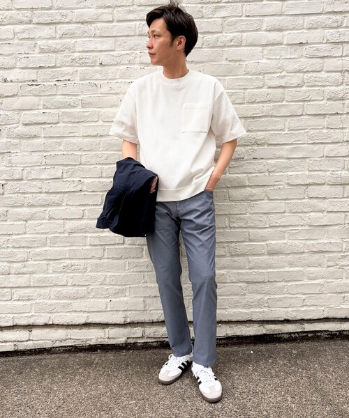 NOLLEY'S LIGHT(ノーリーズライト)の「《吸水速乾》PERFECTEXドライワッフル クルーネック Tシャツ(Tシャツ/カットソー・メンズ・ホワイト/グレー・L/M)」の11枚目の写真
