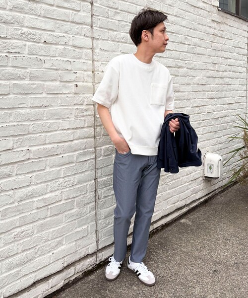 NOLLEY'S LIGHT(ノーリーズライト)の「《吸水速乾》PERFECTEXドライワッフル クルーネック Tシャツ(Tシャツ/カットソー・メンズ・ホワイト/グレー・L/M)」の12枚目の写真