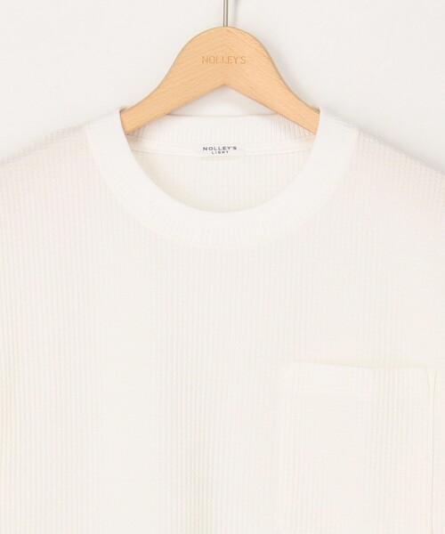 NOLLEY'S LIGHT(ノーリーズライト)の「《吸水速乾》PERFECTEXドライワッフル クルーネック Tシャツ(Tシャツ/カットソー・メンズ・ホワイト/グレー・L/M)」の21枚目の写真
