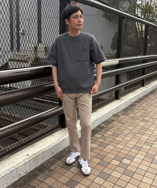 NOLLEY'S LIGHT(ノーリーズライト)の「《吸水速乾》PERFECTEXドライワッフル クルーネック Tシャツ(Tシャツ/カットソー・メンズ・ホワイト/グレー・L/M)」の7枚目の写真