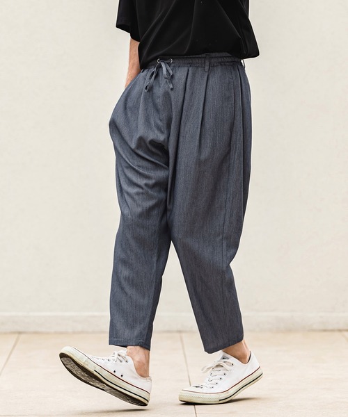 CAMBIO(カンビオ)の「mp14964- Daily Chambray Tapered Pants テーパードパンツ(S600226cmb)(その他パンツ・メンズ・ネイビー/ブラック・L/M/S)」の2枚目の写真