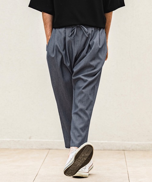 CAMBIO(カンビオ)の「mp14964- Daily Chambray Tapered Pants テーパードパンツ(S600226cmb)(その他パンツ・メンズ・ネイビー/ブラック・L/M/S)」の4枚目の写真