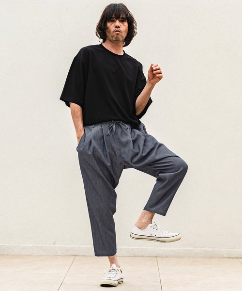 CAMBIO(カンビオ)の「mp14964- Daily Chambray Tapered Pants テーパードパンツ(S600226cmb)(その他パンツ・メンズ・ネイビー/ブラック・L/M/S)」の7枚目の写真