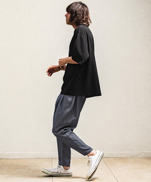 CAMBIO(カンビオ)の「mp14964- Daily Chambray Tapered Pants テーパードパンツ(S600226cmb)(その他パンツ・メンズ・ネイビー/ブラック・L/M/S)」の8枚目の写真