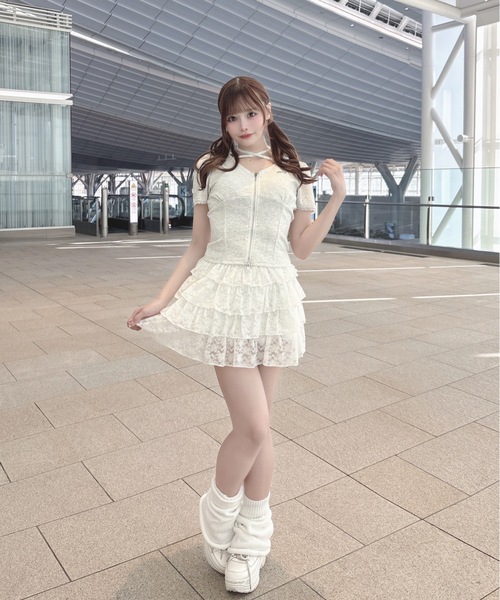 one way（ワンウェイ）の「レースパーカートップス（Tシャツ/カットソー・レディース・グレー/オフホワイト/ピンク/ブルー・FREE）」の19枚目の写真