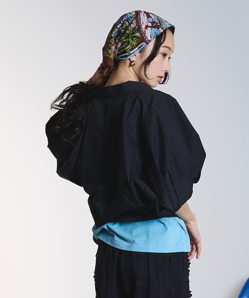 ROSE BUD（ローズバッド）の「WIDE PUFF SLEEVE SHIRT（シャツ/ブラウス・レディース・マルチ/ブラック/ホワイト・ONE SIZE）」の21枚目の写真