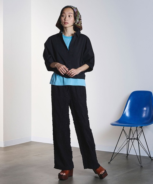ROSE BUD（ローズバッド）の「WIDE PUFF SLEEVE SHIRT（シャツ/ブラウス・レディース・マルチ/ブラック/ホワイト・ONE SIZE）」の20枚目の写真