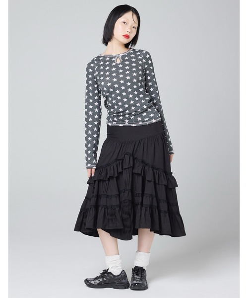 Little sunny bite(リトルサニーバイト)の「【Little Sunny Bite 】frill skirt(スカート・レディース・ブラック/ピンク/ホワイト・MEDIUM/SMALL)」の1枚目の写真