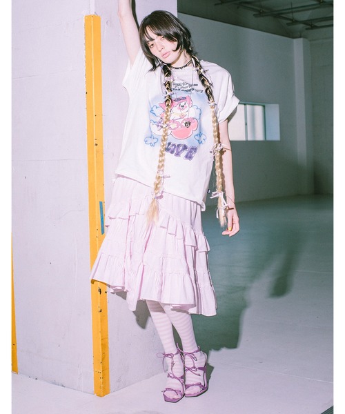 Little sunny bite(リトルサニーバイト)の「【Little Sunny Bite 】frill skirt(スカート・レディース・ブラック/ピンク/ホワイト・MEDIUM/SMALL)」の4枚目の写真