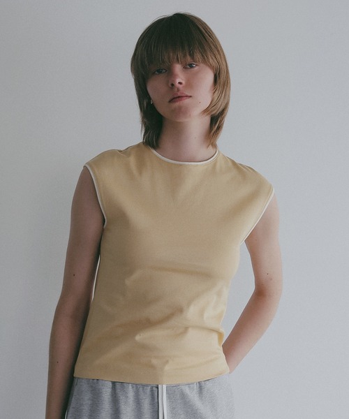 BICOLOR CUT TOPS（Tシャツ/カットソー）｜MANOF（マノフ）の