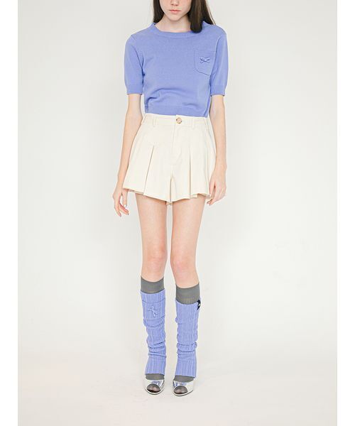 SORIN(ソリン )の「Pleated Short Pants/プリーツ ショートパンツ(その他パンツ・レディース・ベージュ/オフホワイト/ブラック・36/38)」の5枚目の写真