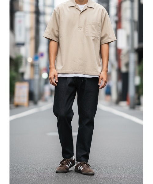Dickies(ディッキーズ)の「【DICKIES/ディッキーズ】【耐久性と柔らかさを兼ね備えた一本】綿100% デニムイージーワークパンツ DB2012 テーパード ユニセックス スケーター ストリート アメカジ 定番(デニムパンツ・メンズ・ブラック・X-LARGE/MEDIUM)」の1枚目の写真