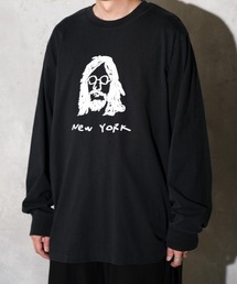 THRIFTY LOOK / スリフティールック "NEW YORK" LS TEE リラックスフィット グラフィック ロングスリーブTシャツ