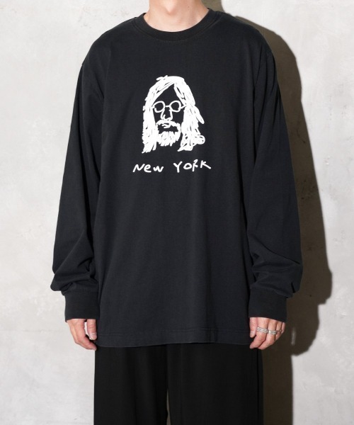 THRIFTY LOOK（スリフティールック）の「THRIFTY LOOK / スリフティールック "NEW YORK" LS TEE リラックスフィット グラフィック ロングスリーブTシャツ（Tシャツ/カットソー・メンズ・ブラック/スミクロ/ホワイト・X-LARGE/LARGE/MEDIUM/SMALL）」の12枚目の写真