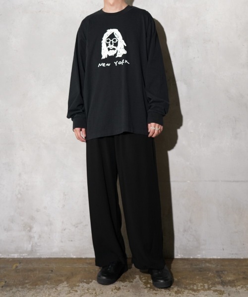 THRIFTY LOOK（スリフティールック）の「THRIFTY LOOK / スリフティールック "NEW YORK" LS TEE リラックスフィット グラフィック ロングスリーブTシャツ（Tシャツ/カットソー・メンズ・ブラック/スミクロ/ホワイト・X-LARGE/LARGE/MEDIUM/SMALL）」の13枚目の写真