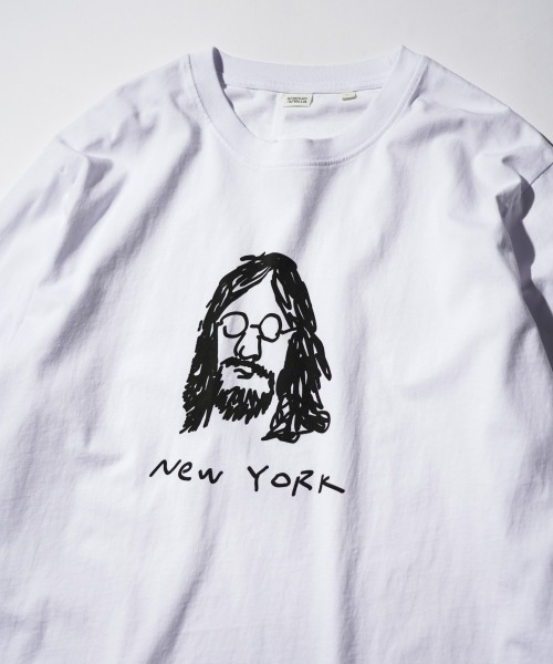 THRIFTY LOOK（スリフティールック）の「THRIFTY LOOK / スリフティールック "NEW YORK" LS TEE リラックスフィット グラフィック ロングスリーブTシャツ（Tシャツ/カットソー・メンズ・ブラック/スミクロ/ホワイト・X-LARGE/LARGE/MEDIUM/SMALL）」の6枚目の写真