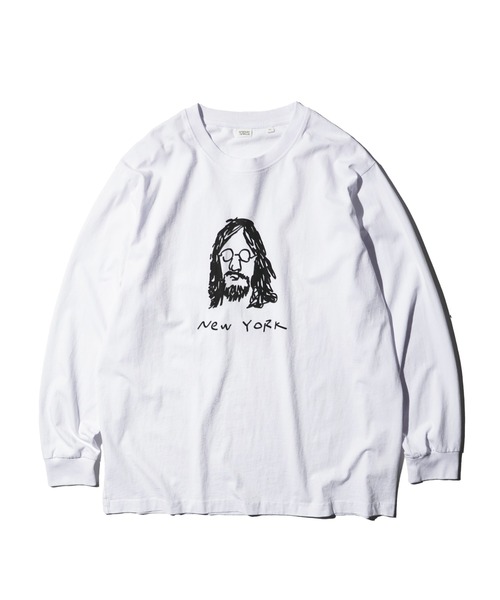 THRIFTY LOOK（スリフティールック）の「THRIFTY LOOK / スリフティールック "NEW YORK" LS TEE リラックスフィット グラフィック ロングスリーブTシャツ（Tシャツ/カットソー・メンズ・ブラック/スミクロ/ホワイト・X-LARGE/LARGE/MEDIUM/SMALL）」の4枚目の写真