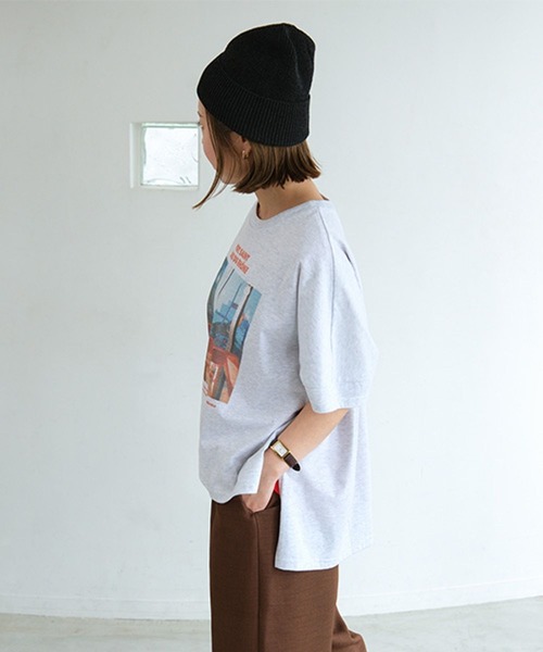 studio CLIP(スタディオクリップ)の「【CLIP BY STAFF/MINAKO企画】ポンチョフォトTシャツ(Tシャツ/カットソー・レディース・ブラック/ライトグレー/ブラウン・FREE)」の14枚目の写真