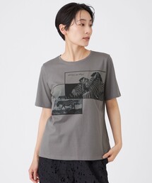 【接触冷感・ウォッシャブル】フォトプリントカットソー