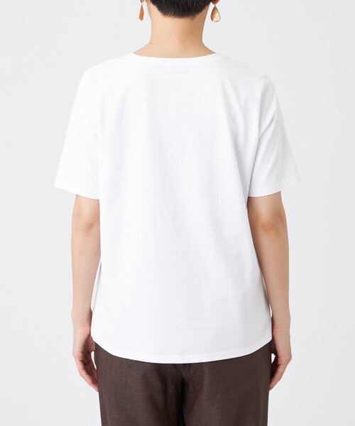 EVEX by KRIZIA(エヴェックスバイクリツィア)の「【接触冷感・ウォッシャブル】フォトプリントカットソー(Tシャツ/カットソー・レディース・チャコールグレー/オレンジ/オフホワイト・42/40)」の11枚目の写真