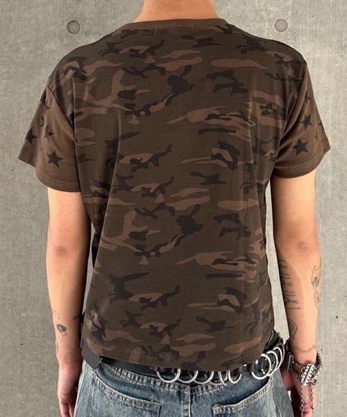 Never mind the XU(ネバーマインドザエックスユー)の「【Never mind the XU】camouflage logo print T-shirt / 【ネバーマインド ザ エックスユー】カモフラージュロゴプリント半袖Tシャツ(Tシャツ/カットソー・メンズ・グリーン系カモフラージュ・M)」の12枚目の写真