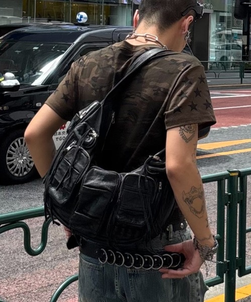 Never mind the XU(ネバーマインドザエックスユー)の「【Never mind the XU】camouflage logo print T-shirt / 【ネバーマインド ザ エックスユー】カモフラージュロゴプリント半袖Tシャツ(Tシャツ/カットソー・メンズ・グリーン系カモフラージュ・M)」の6枚目の写真