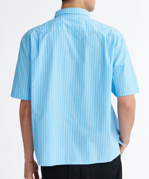 RVCA(ルーカ)の「RVCA メンズ STRIPE WIDE SHIRT 半袖シャツ 【2026年夏モデル】(シャツ/ブラウス・メンズ・ブルー系その他/ホワイト系その他/ブラック系その他・SMALL/MEDIUM/X-LARGE/LARGE)」の9枚目の写真
