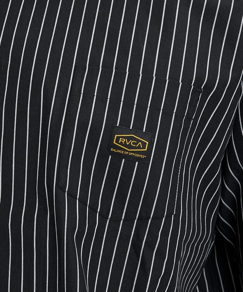 RVCA(ルーカ)の「RVCA メンズ STRIPE WIDE SHIRT 半袖シャツ 【2026年夏モデル】(シャツ/ブラウス・メンズ・ブルー系その他/ホワイト系その他/ブラック系その他・SMALL/MEDIUM/X-LARGE/LARGE)」の6枚目の写真