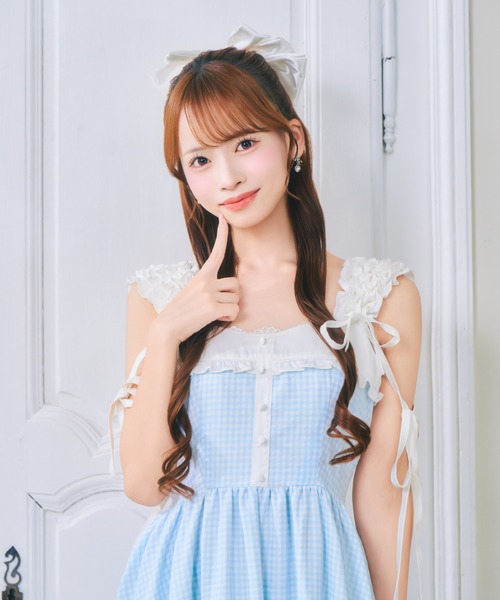ReAmour(リアムール)の「ギンガムスイートワンピ(ワンピース・レディース・ピンク/ブルー/ブラック・FREE)」の22枚目の写真